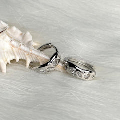 Pebble Cubic Bold Ring Earrings 20G Single Ear