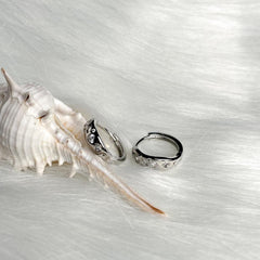 Pebble Cubic Bold Ring Earrings 20G Single Ear