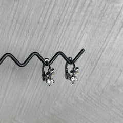 Star & Cubic Medium Ring Earrings (Single Ear)