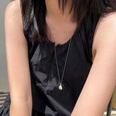 Matte Pebble Long Necklace