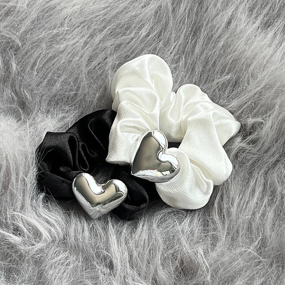 メタルハートサテン シュシュ (2Color) - 4MiLi (フォーミリ)