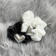 メタルハートサテン シュシュ (2Color) - 4MiLi (フォーミリ)