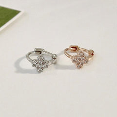 ミニ クローバー リングピアス 18G (1mm) - 4MiLi (フォーミリ)