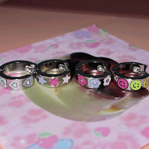 【即納】キッチュ アイコン ボールド ミニ リングピアス (4Type) 16G - 4MiLi (フォーミリ)