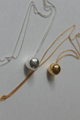 silver925 silver ball long necklace (2color) - 4MiLi (フォーミリ)