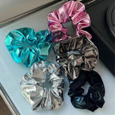 メタリック シルバー シュシュ (5Color) スクランチー - 4MiLi (フォーミリ)