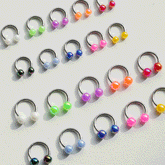 【即納】ネオン サーキュラーバーベル ピアッシング(2Size 10Color) 16G - 4MiLi (フォーミリ)