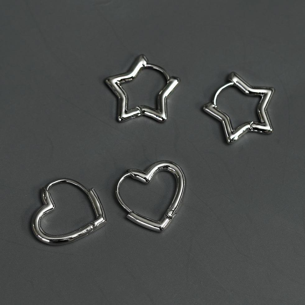 ハートと星 ワンタッチ ピアス - 4MiLi (フォーミリ)