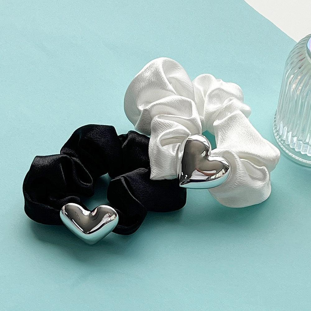 メタルハートサテン シュシュ (2Color) - 4MiLi (フォーミリ)