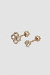 14k clover piercing (2type) 21G - 4MiLi (フォーミリ)