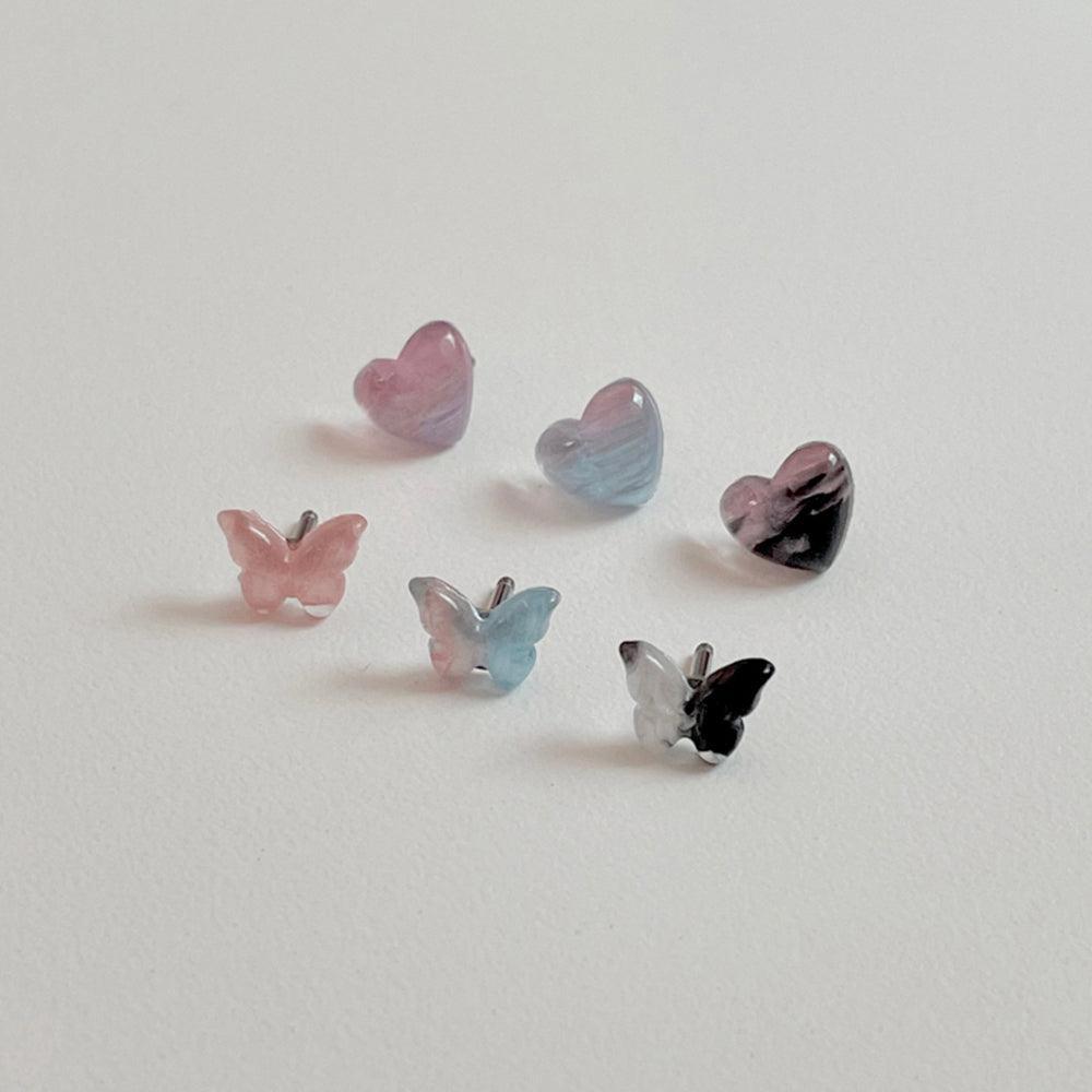 サージカル]グリッター 蝶 ハート 16G (2Type 3Color) 韓国