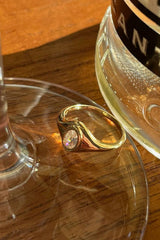 14k cubic oval bold ring - 4MiLi (フォーミリ)