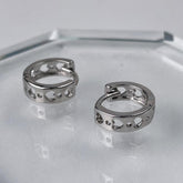 【即納】ハート パンチング ワンタッチ リング ピアス 18G