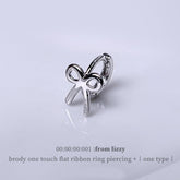 ブロディ フラットリボン ワンタッチ リングピアス 20G - 4MiLi (フォーミリ)