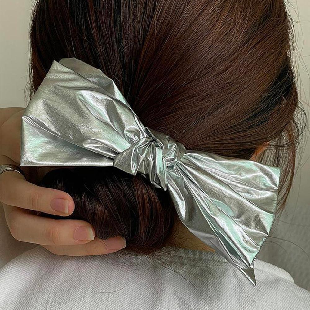 グロッシーリボン シュシュ (3Color) - 4MiLi (フォーミリ)