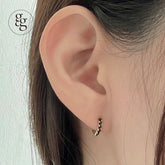 14k onyx one touch ring piercing - 4MiLi (フォーミリ)