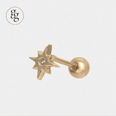 14k flat cubic sparkle piercing - 4MiLi (フォーミリ)