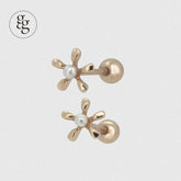 14k pearl flora piercing 21G - 4MiLi (フォーミリ)