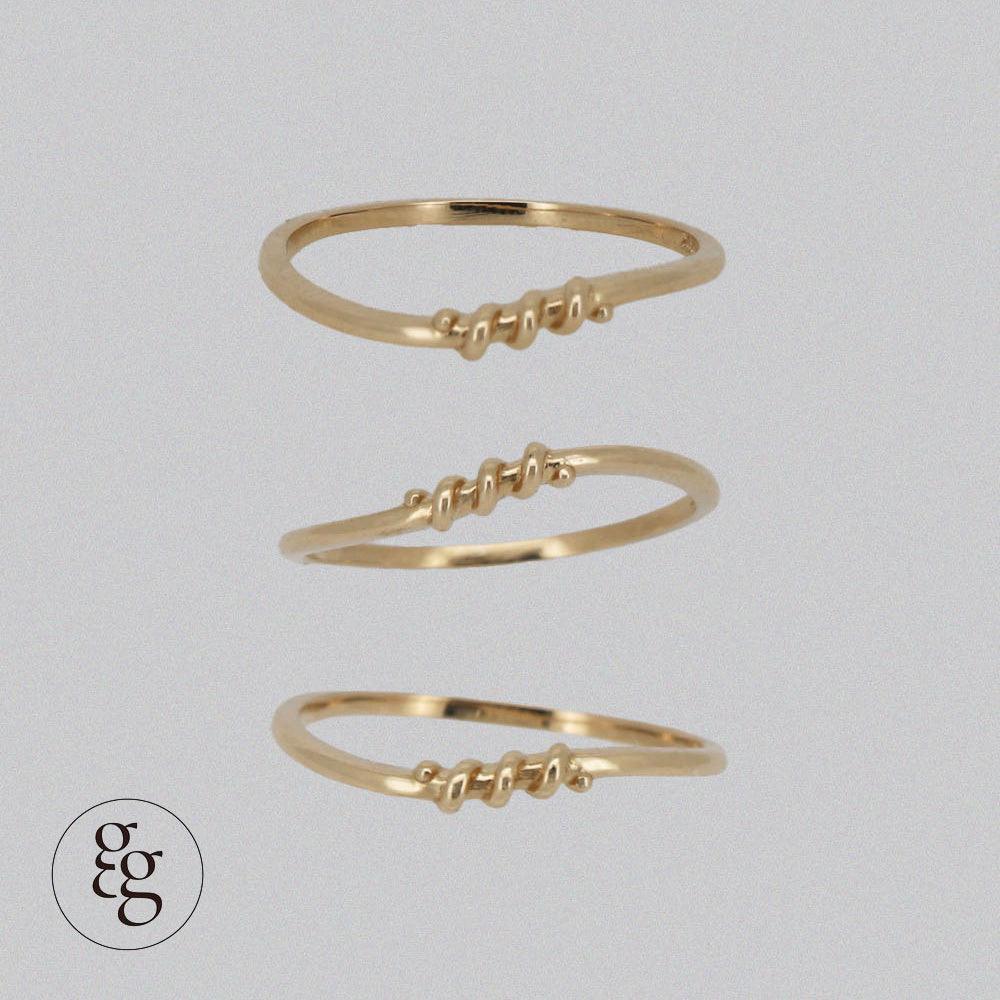 14k middle coil ring - 4MiLi (フォーミリ)