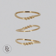 14k middle coil ring - 4MiLi (フォーミリ)