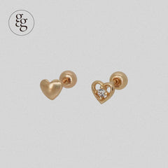 14k mini heart piercing (2type) 21G - 4MiLi (フォーミリ)