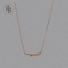 14k knotted bar necklace - 4MiLi (フォーミリ)