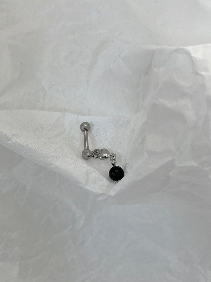 【即納】ハート ブラック ボール ドロップ ピアッシング 16G - 4MiLi (フォーミリ)