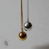 silver925 silver ball long necklace (2color) - 4MiLi (フォーミリ)