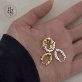 silver925 crumple one touch ring earrings (2color) - 4MiLi (フォーミリ)