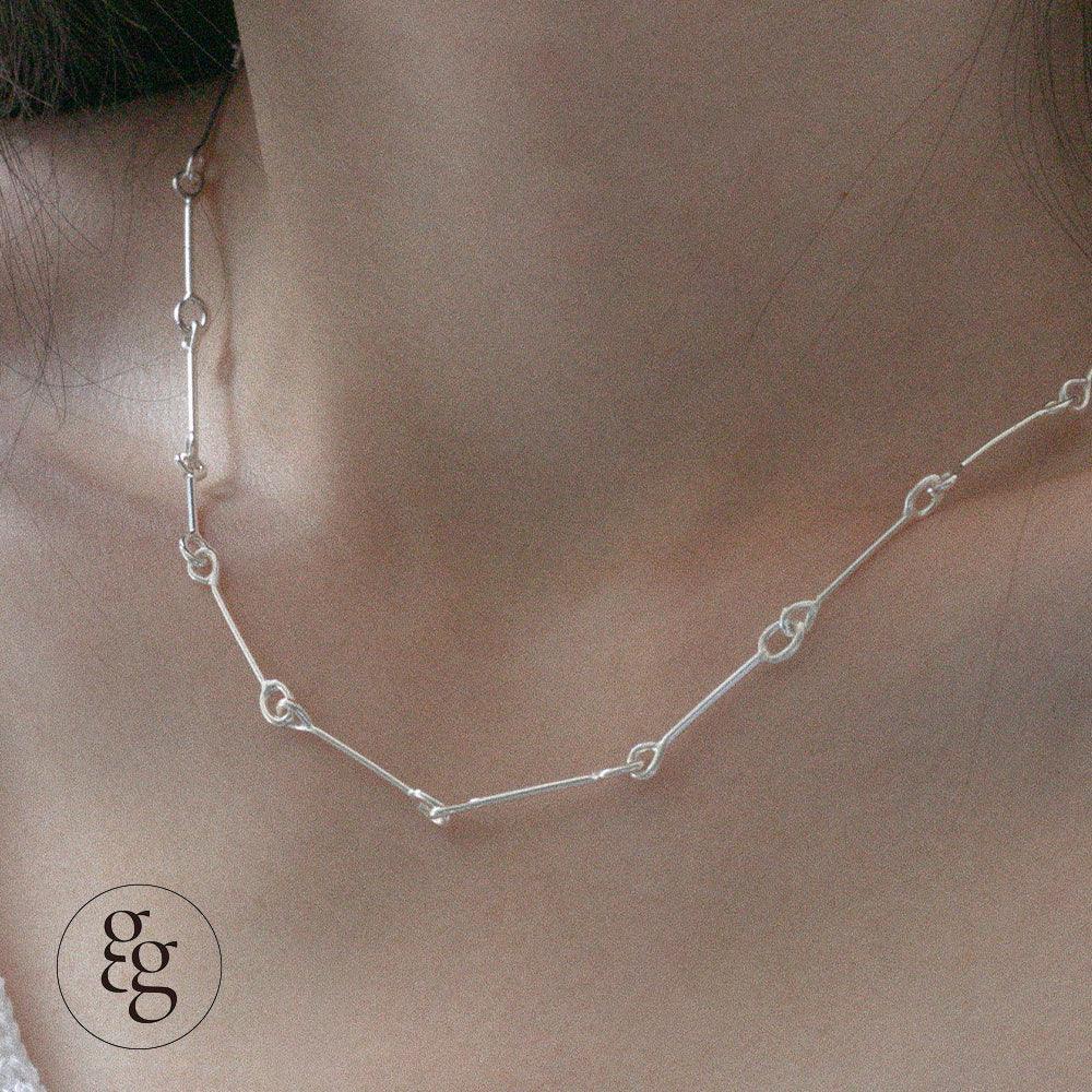 silver925 bones chain necklace (2 color) - 4MiLi (フォーミリ)