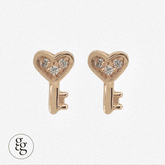 14k cubic heart key piercing 20G - 4MiLi (フォーミリ)