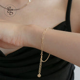 14k double chain half clip bracelet - 4MiLi (フォーミリ)