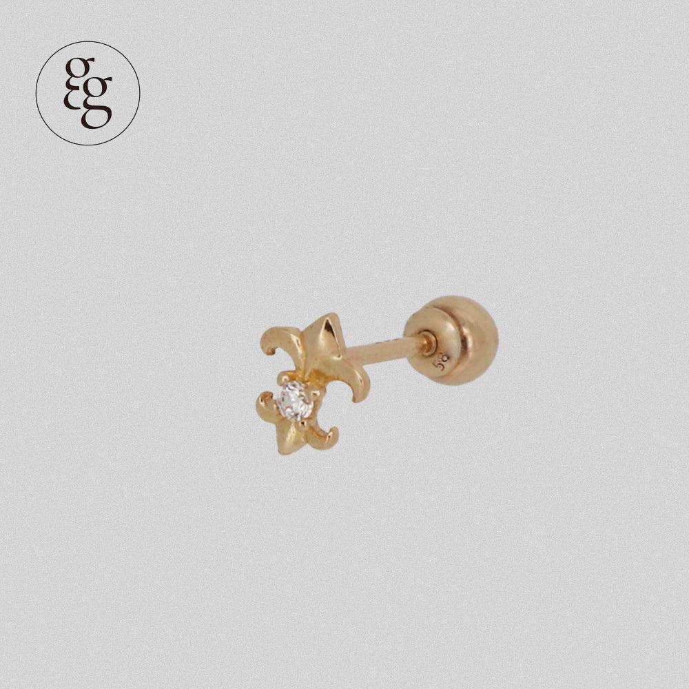 14k anchor cubic piercing earrings 21G - 4MiLi (フォーミリ)