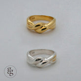 silver925 bold twisted ring (2color) - 4MiLi (フォーミリ)