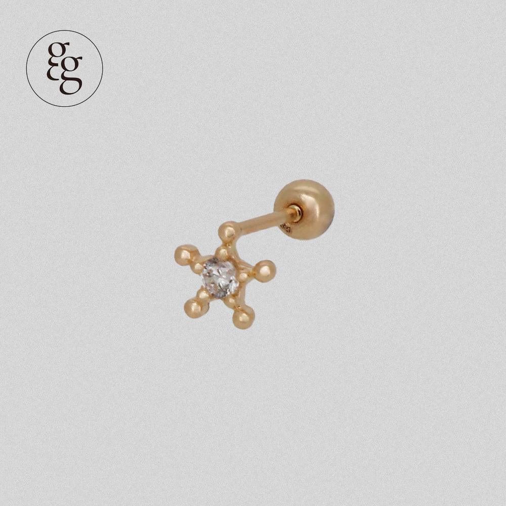 14k cubic star piercing 21G - 4MiLi (フォーミリ)