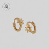14k mini cubic flora earring - 4MiLi (フォーミリ)