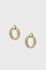 14k oval hinge earrings (1 pair) - 4MiLi (フォーミリ)