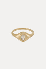 14k cubic oval bold ring - 4MiLi (フォーミリ)