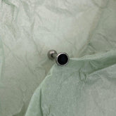 【即納】ブラック キュービック ラウンド ミニ ピアッシング 16G - 4MiLi (フォーミリ)