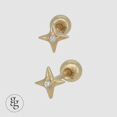 14k starlight cubic piercing 20G