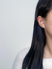 フラット リボン ワンタッチ リング ピアス - 4MiLi (フォーミリ)