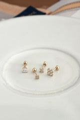 14k quattro flower piercing earrings - 4MiLi (フォーミリ)