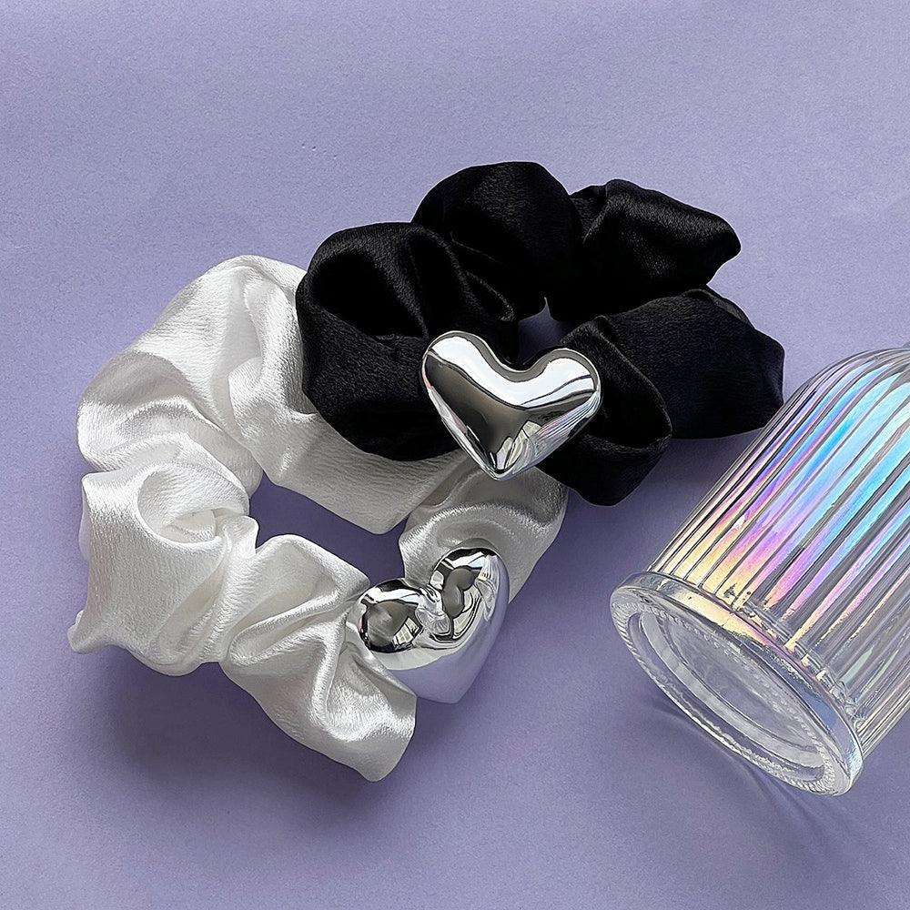 メタルハートサテン シュシュ (2Color) - 4MiLi (フォーミリ)