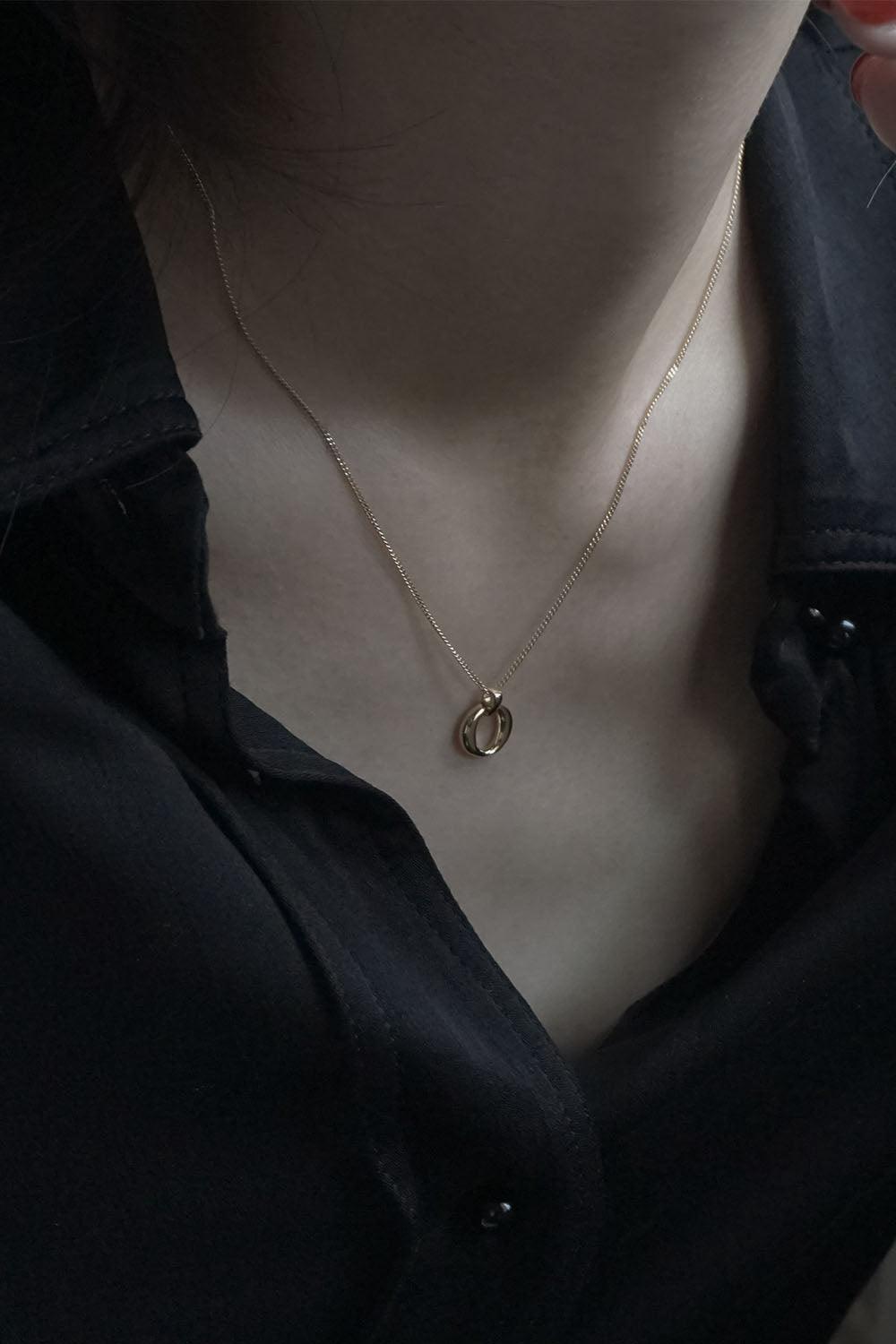 14k oval hinge necklace - 4MiLi (フォーミリ)