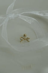 14k knotted ribbon piercing 21G