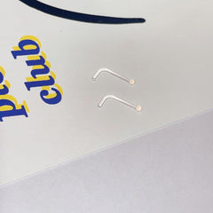 เจาะจมูกใส 20G วัสดุซิลิโคนอ่อนนุ่ม อ่อนโยนต่อรู (2 แบบ)