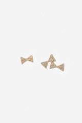 14k cubic bow ribbon piercing (2type) 20G - 4MiLi (フォーミリ)
