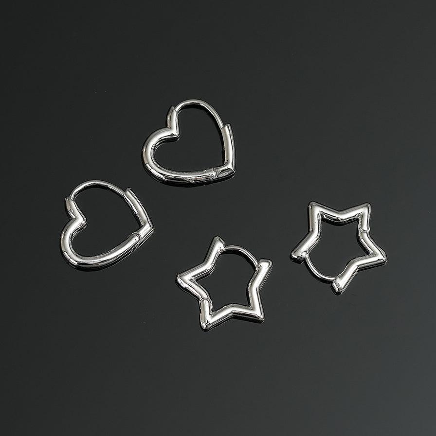 ハートと星 ワンタッチ ピアス - 4MiLi (フォーミリ)