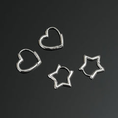 ハートと星 ワンタッチ ピアス - 4MiLi (フォーミリ)