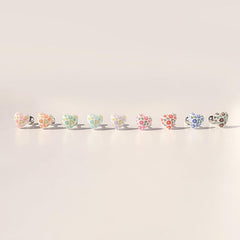 フラワーパターンハート ピアッシング (9Color) - 4MiLi (フォーミリ)